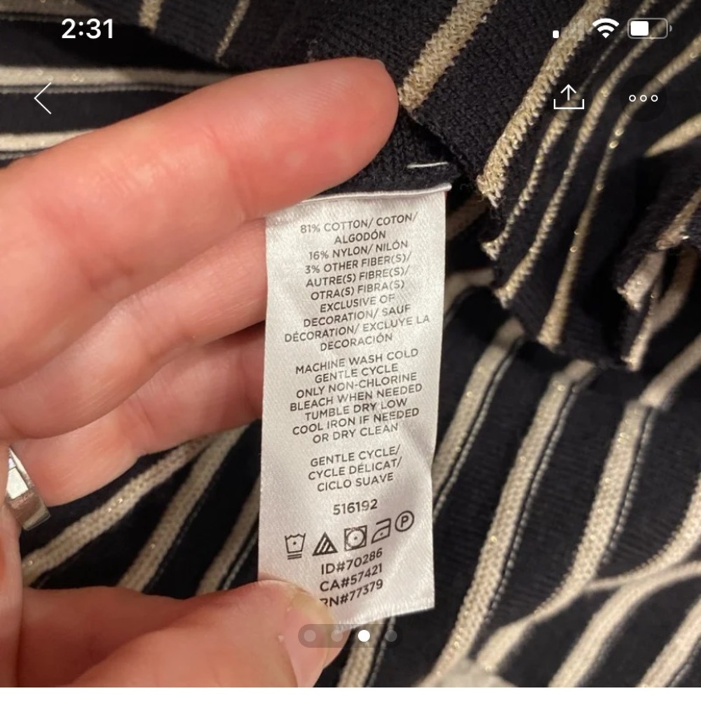 Ann Taylor Factory shimmer top - M - Picture 3 of 4